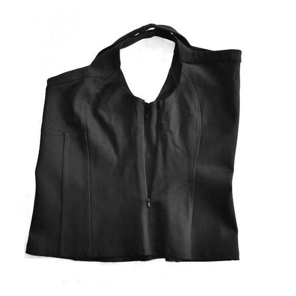 A8 NWT ANTHROPOLOGIE Black Viscose/Nylon Blend Side Zipper Tunk Top Size M $78 - Picture 4 of 4